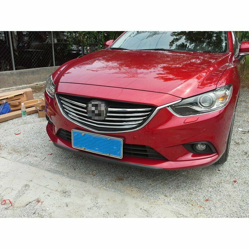 for Mazda 6 ATENZA M6 2014-2015 Chrome Style Front Center Mesh Grille Strip Trim