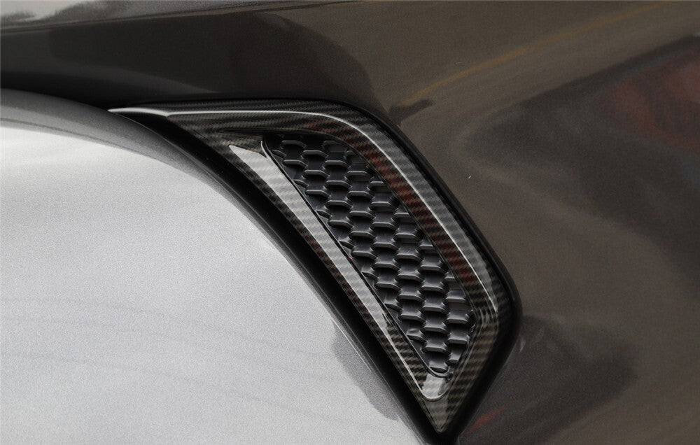 Carbon Fiber Look Wheel Eyebrow Side AC Vent Cover Trim for Jeep for Wrangler JL 18+