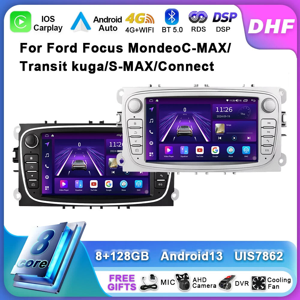 Android Car Radio for Ford Focus S-Max Mondeo 9 Galaxy C-Max Video Player GPS 4G