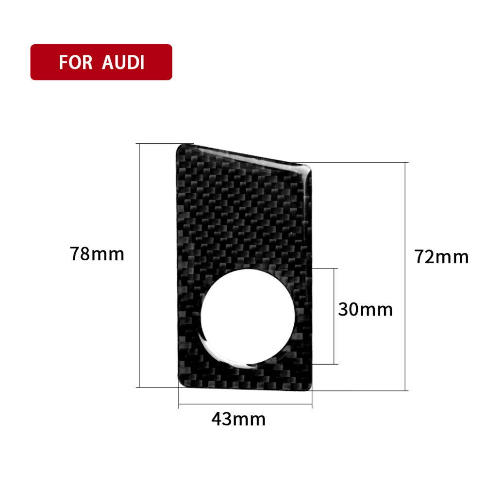 for Audi for A4 B9 2017-2019 Carbon Fiber Interior Start Key Hole Cover Trim Sticker