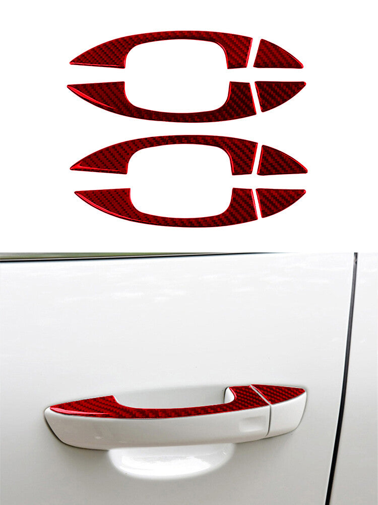 Red Carbon Fiber Rear Watercup Panel Cover Trim for Camry 2007-2011 v