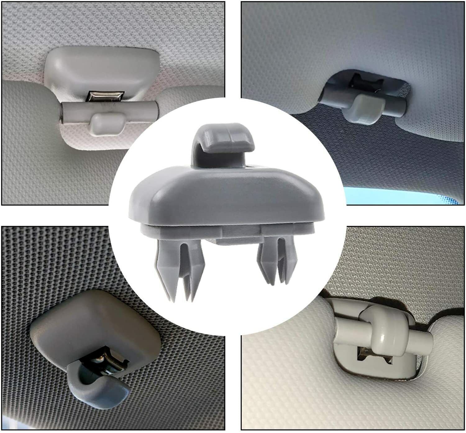 2x Sun Visor Clip Holder Hook for Audi A3 S3 for A4 S4 for A5 S5 Q3 Q5 8U0857562A
