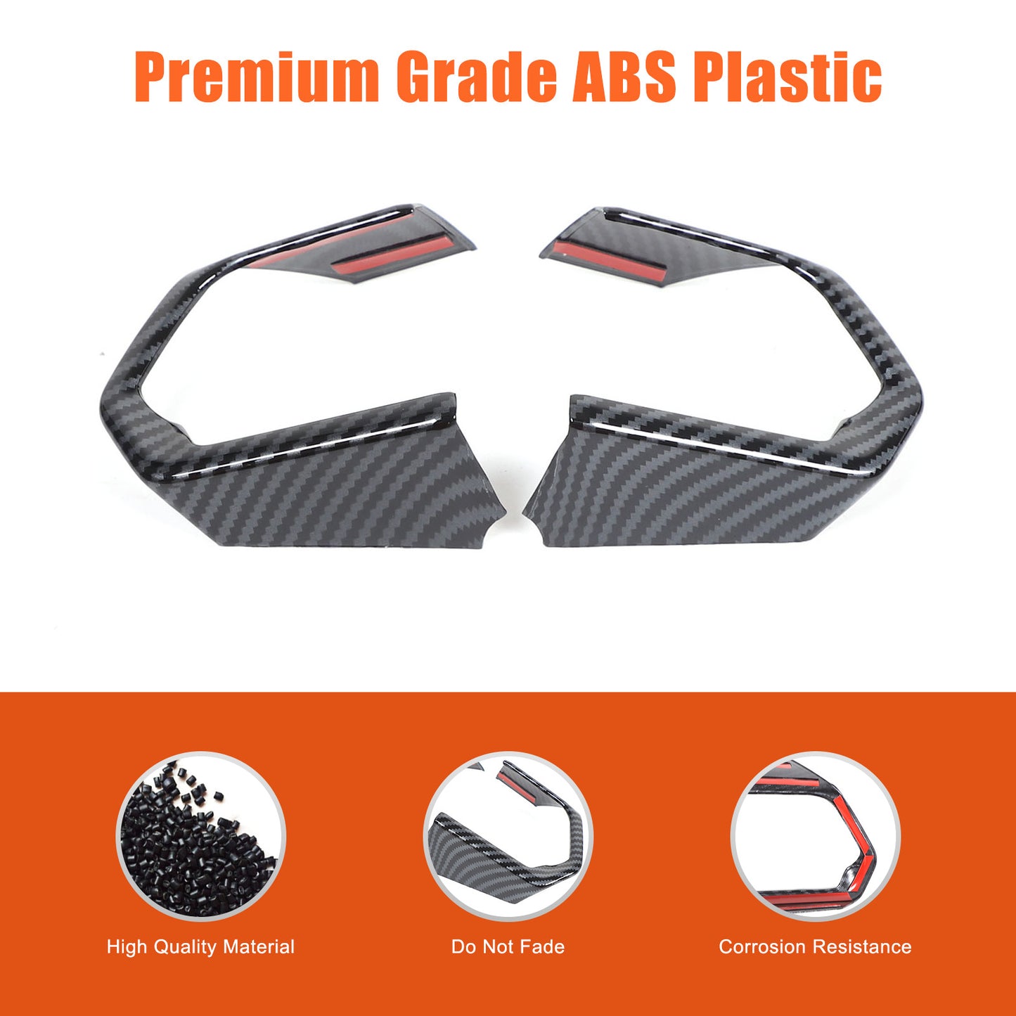 Carbon fiber steering wheel button cover trim for Land Cruiser 300 LC300 2023+- n
