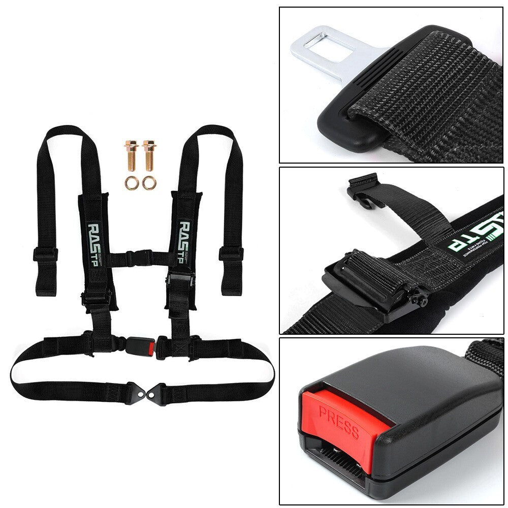 2PC 2 4-Point Racing Car Harness Sport Quick Release Safety Universal for Seat Belt Q