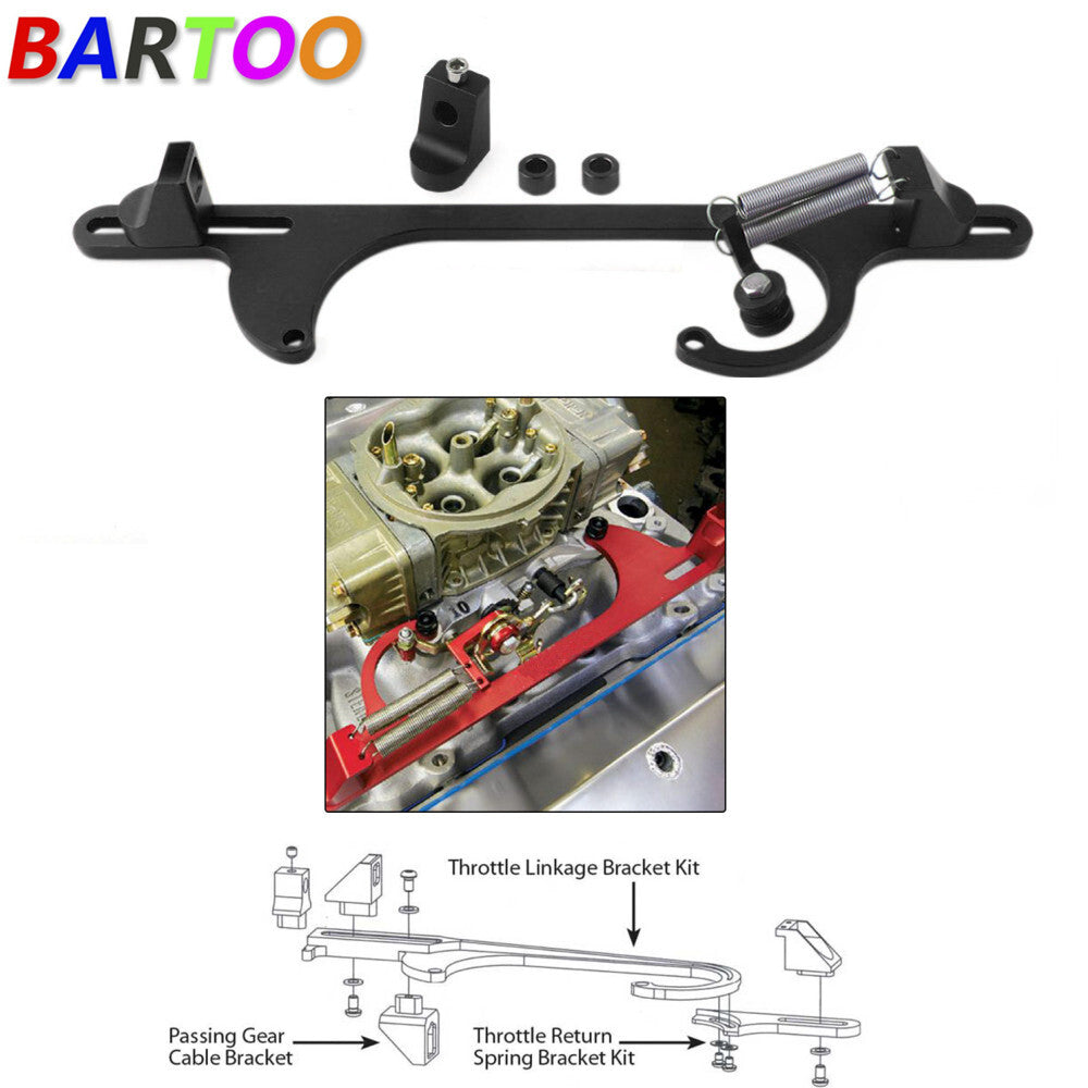 NEW Aluminum BK throttle Cable Carb Bracket Carburetor 350 For Holley 4160 4150 Q