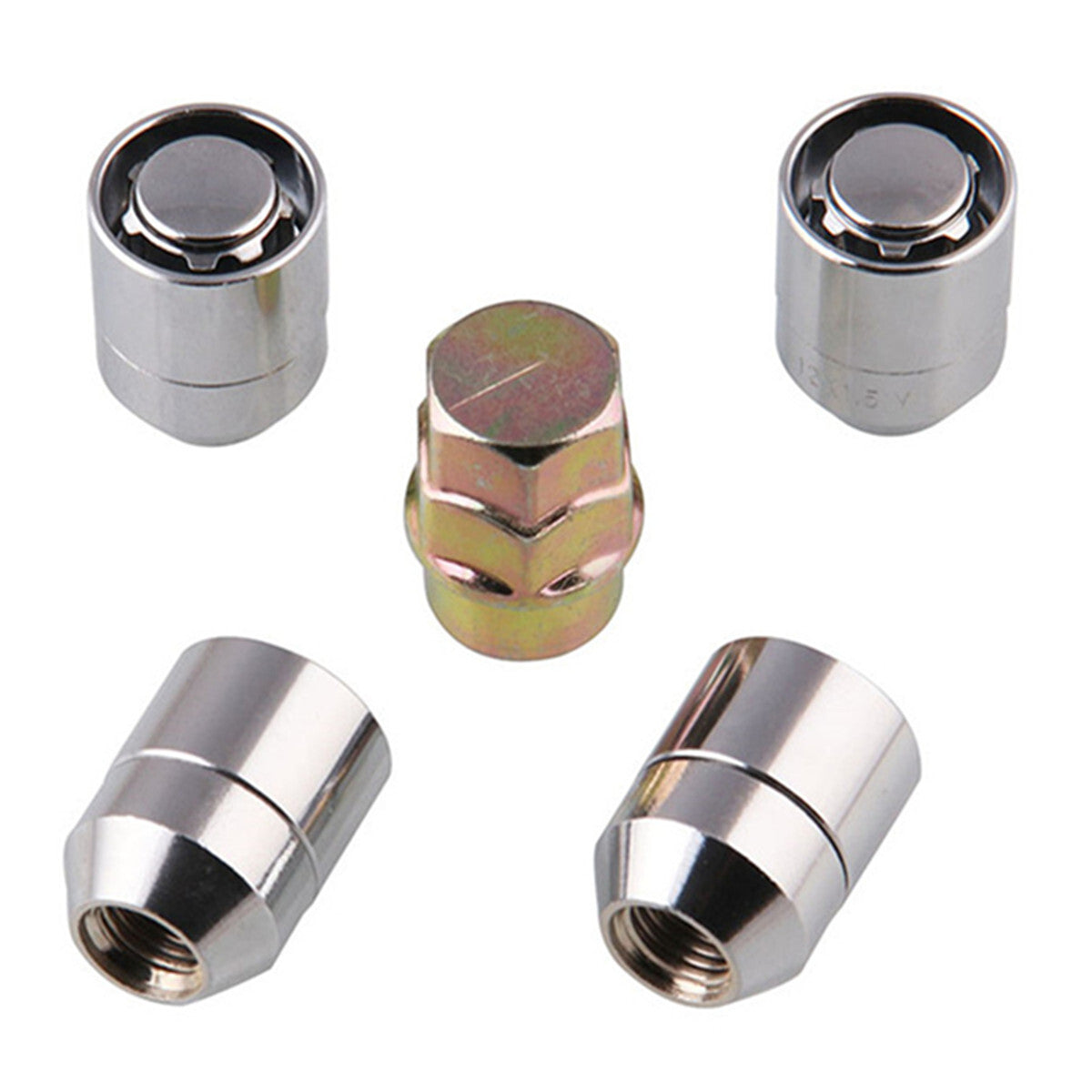 4Pcs Car Wheel Lug Nuts M12x1.5 Anti Theft Security Lock Accessories Alloy Steel