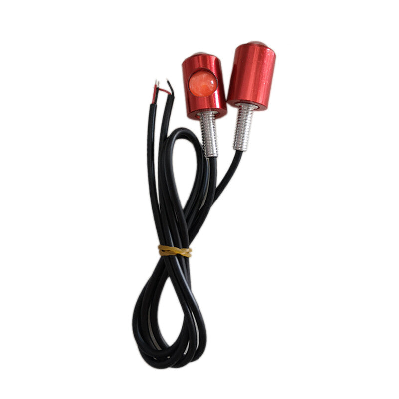 Pair Red Motorcycle LED Turn Signal Tail Light License Plate Bulbs Universal Q