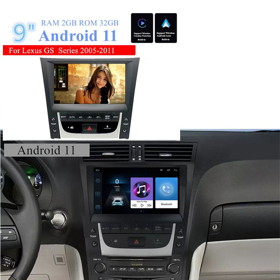 9 Android 11.0 Stereo Radio GPS Wifi FM for Lexus GS Series 2005-2011 w/Carplay