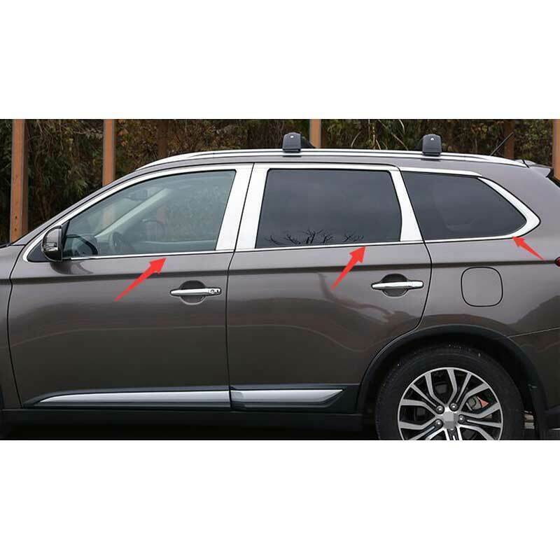 for Mitsubishi Outlander 2013-2020 Chrome Window Lower Strip Molding Cover Trims