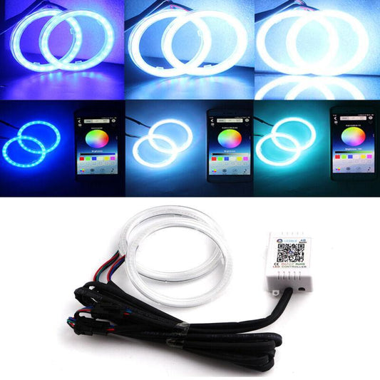 Angel Eyes RGB Headlight Ring for Cars, Scooters, Motorcycles (2x 60mm) n