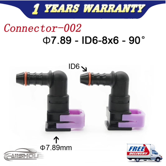 Fuel Line Hose Pipe Quick Release Female Connector 2PCS 7.89mm 7.89 ID6 8x6 90¡ã Q