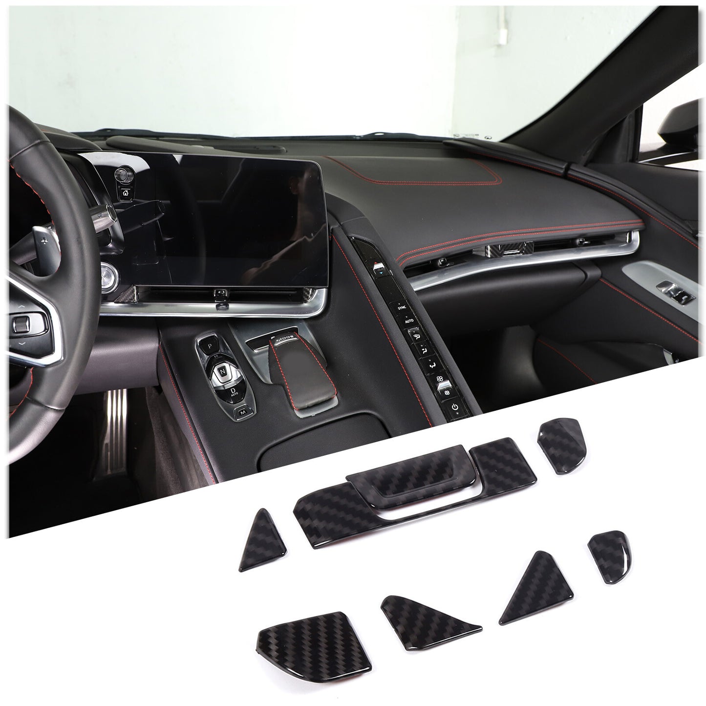 Matte Black Front and Rear Car Emblem Trim Ring for Subaru Forester 2022 2 pcs- v