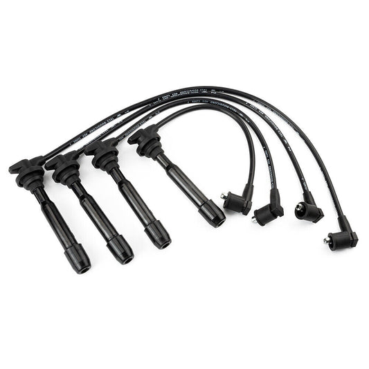 4X Spark Plug Wires 2750123B70 for Hyundai for Elantra Tiburon for Kia Spectra Soul L4 Q