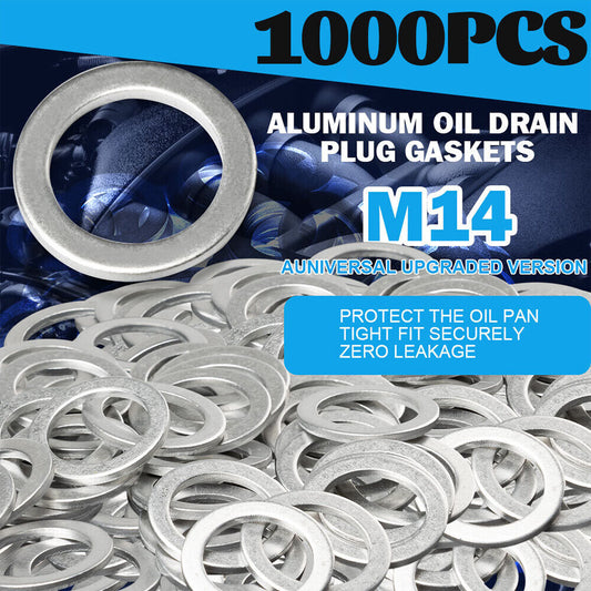1000PCS for Mazda for Kia 9956-41-400 14MM Aluminum Oil Drain Plug Gasket Washer Q