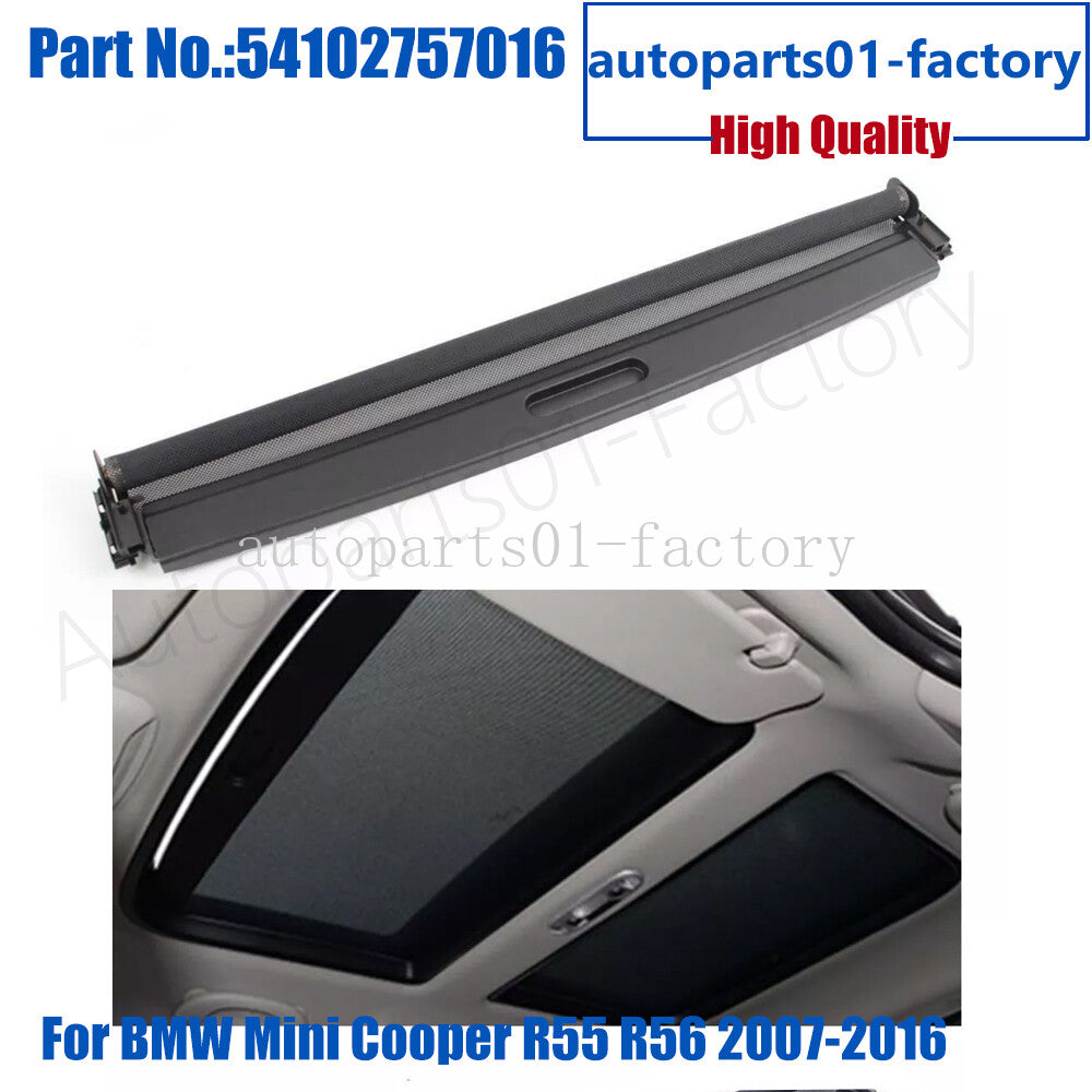 54102757016 Front Sunroof Sunshade Cover Black for BMW for Mini Cooper R55 R56 07-16