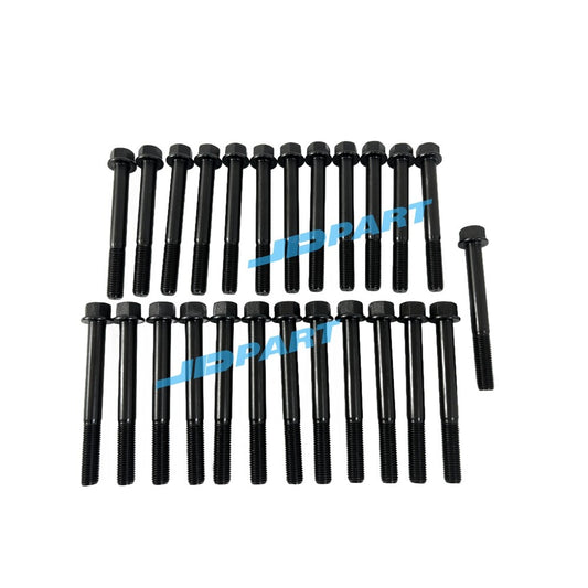 25-piece set of 3046 cylinder head bolts for Caterpillar engine parts.