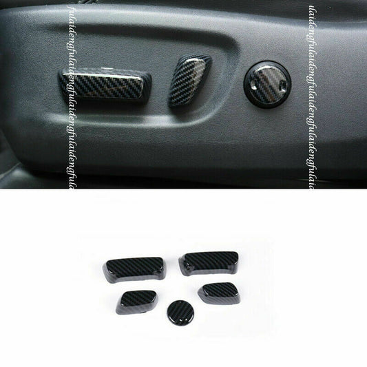 for Hyundai Kona 2018-2022 Carbon Fiber Console Gear Shift Knob Cover Trim Cap v