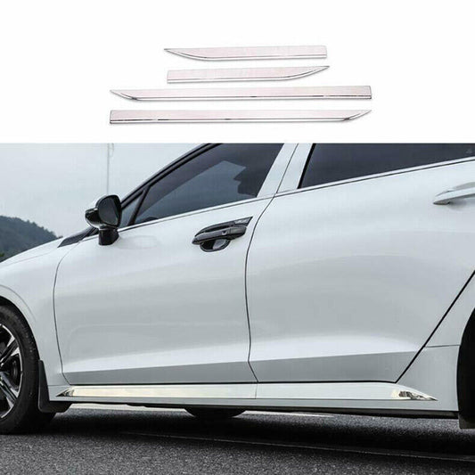 for Kia K5 2021-2024 Stainless Side Door Body Molding Skirt Guard Cover Trim 4X