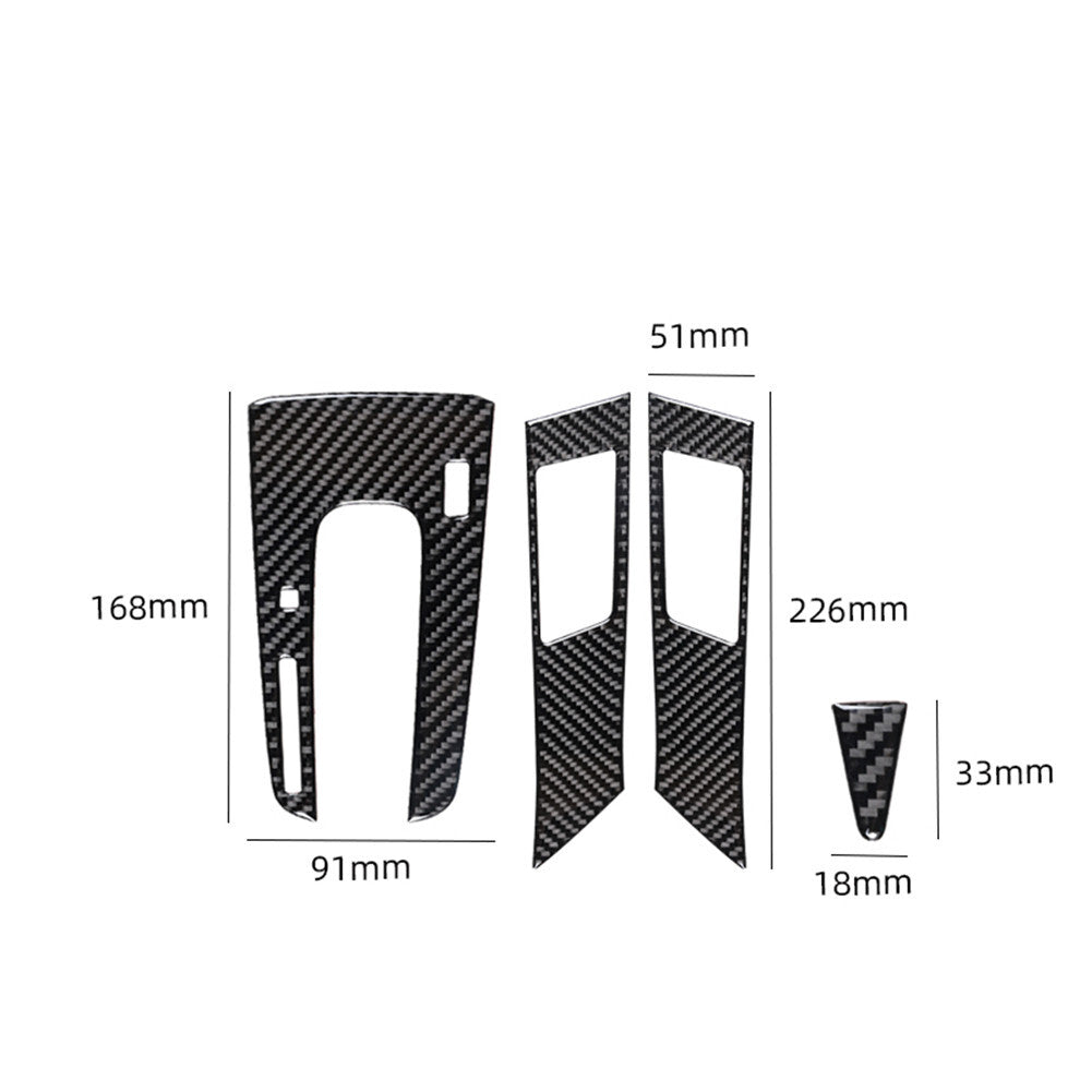 Carbon Fiber Outer Fuel Tank Cover Trim For Highlander 2008-2013 v