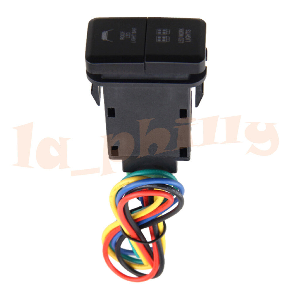 LED Light Bar On-Off Push Switch Button Fit for Toyota Prado Hilux Landcruiser
