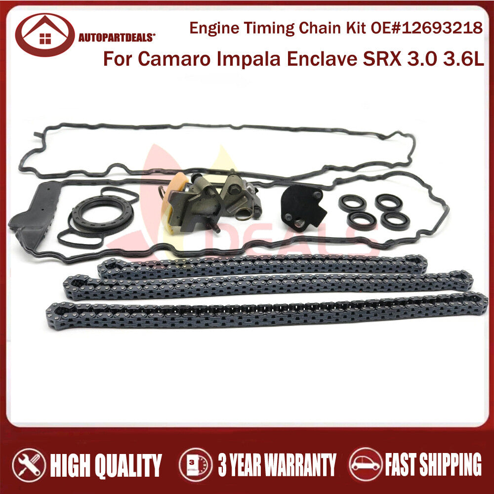 New Engine Timing Chain Kit for Camaro Impala Enclave SRX 3.0 3.6L 12693218 US Q