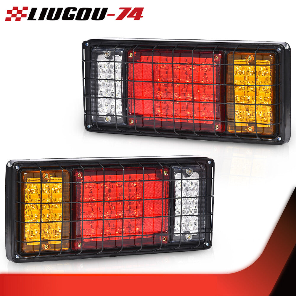 2X 40 LED Tail Turn Signal Brake Reverse Running Light Truck Trailer RV Camper - v