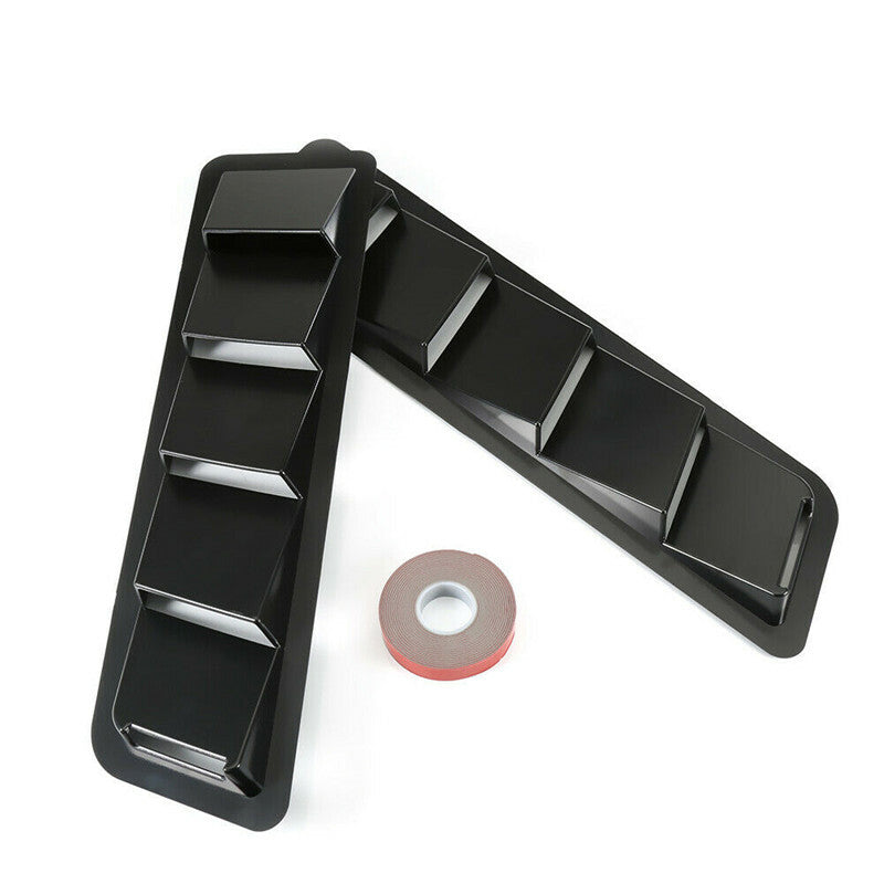 2Pc Car Air Flow Intake Scoop Bonnet Fender Cover Hood Vent Louver Cooling Panel