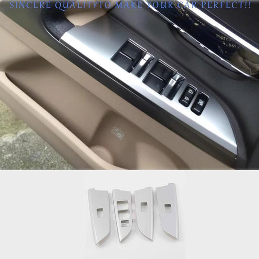 for Toyota for Land Cruiser 2013-21 Matte Silver Window Lift Lock Switch Panel Trim