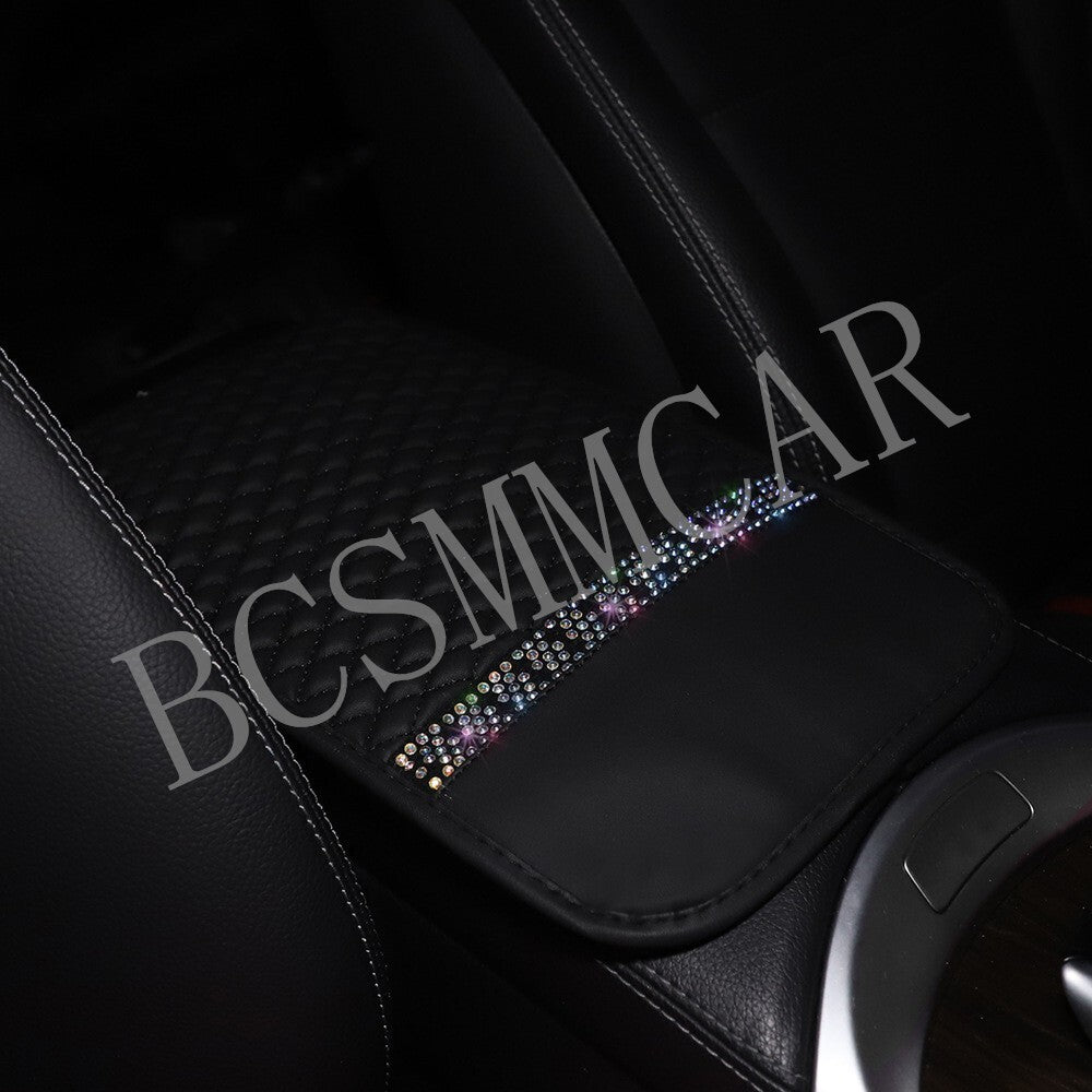 Car Armrest Cushion Cover Center Console Box Pad Protector PU Auto Accessories