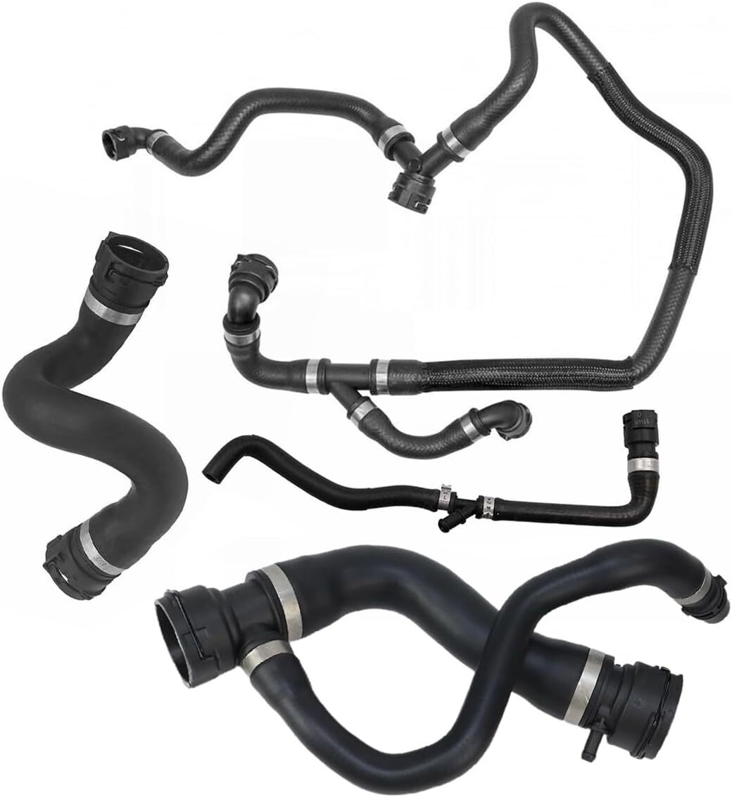 Upper Radiator Coolant Hose With Vent Hose Set of 4 for 2007-13 for BMW E70 for X5 3.0si Q
