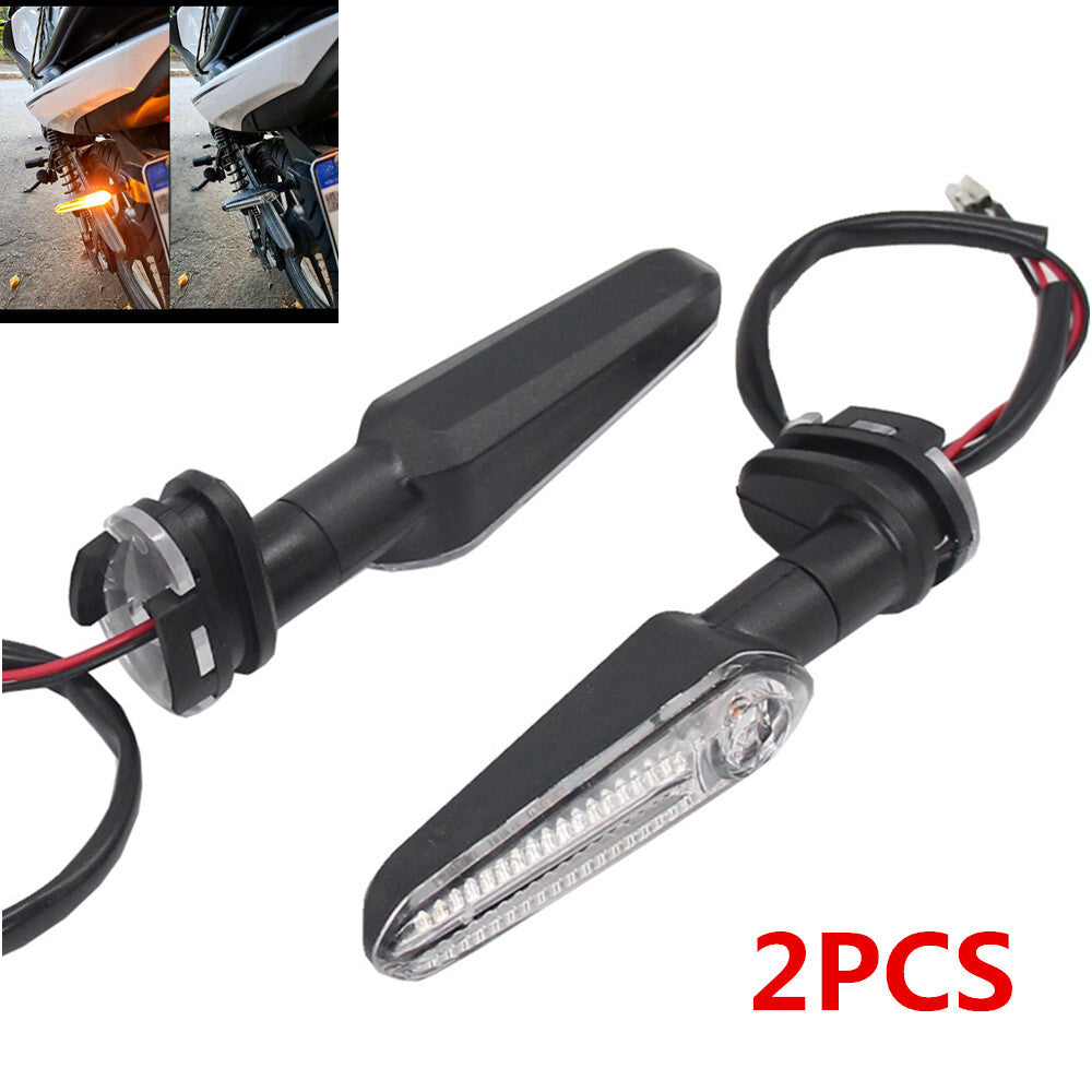 1 pair of 12-volt motorcycle/scooter turn signal indicator lights, amber color - n