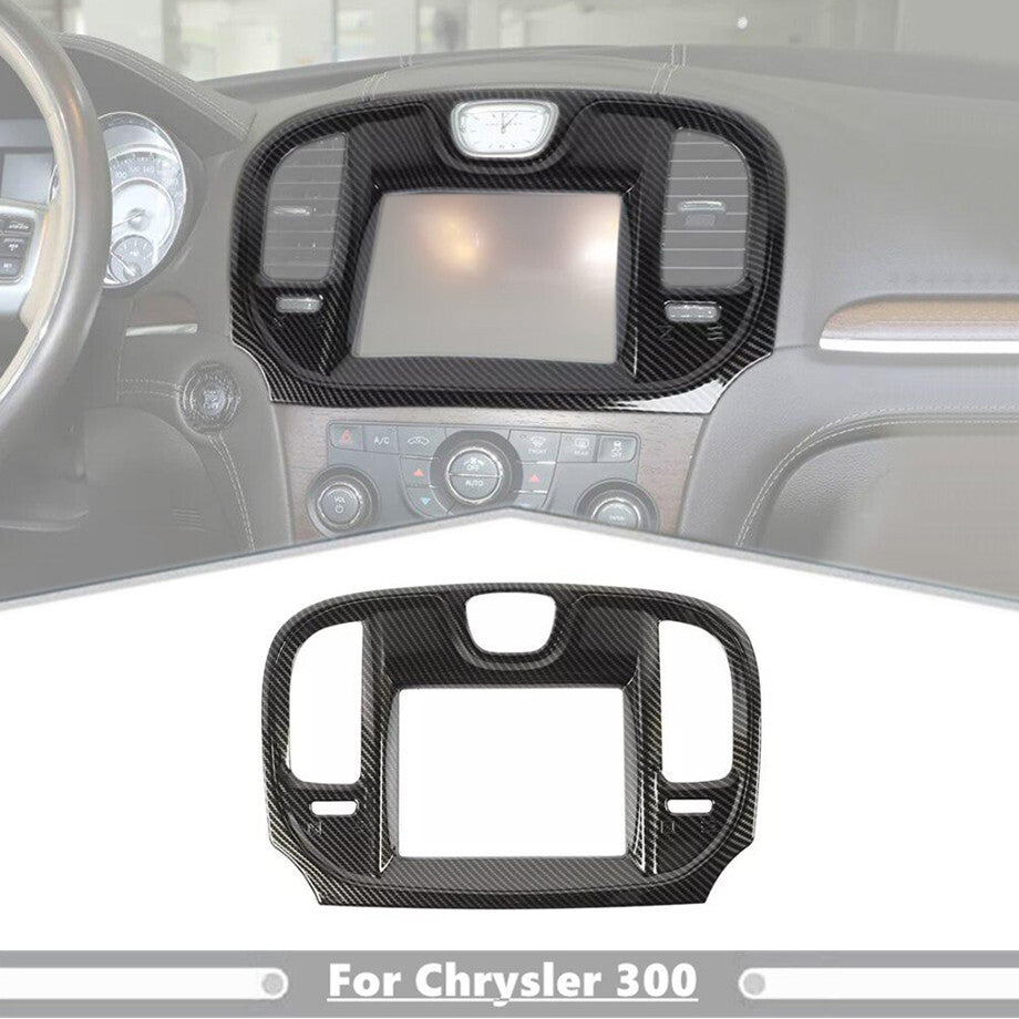 For 2015-2023 for Chrysler 300 ABS Carbon Central Control GPS Navigation Cover Trim