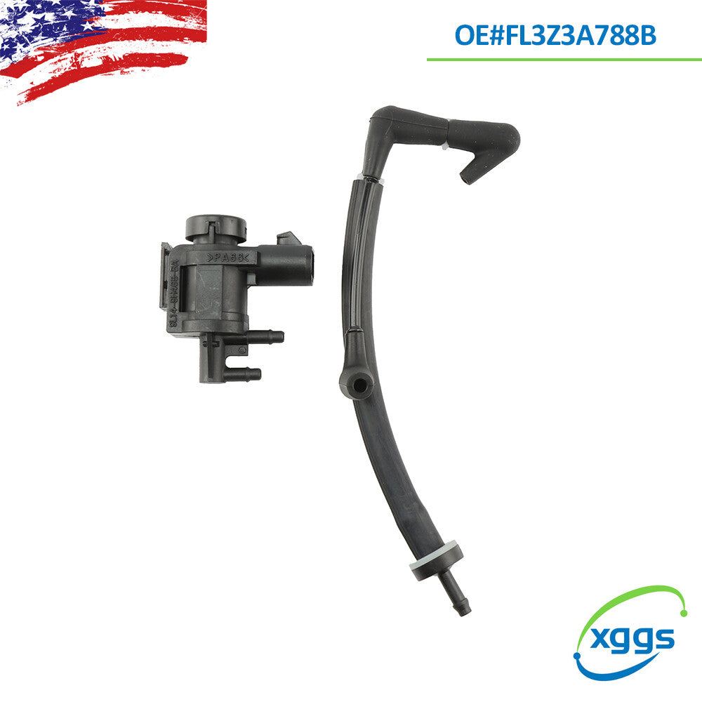 2-piece automatic wheel hub lock vacuum hose and vacuum solenoid valve  for ford  for Lincoln FL3Z3A788B Q