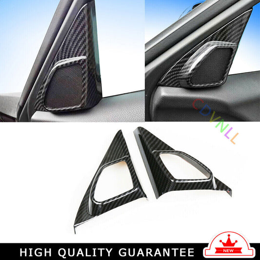 A Post Speaker Frame Cover Trim for Honda Accord Crosstour 08-2013 Carbon Fiber