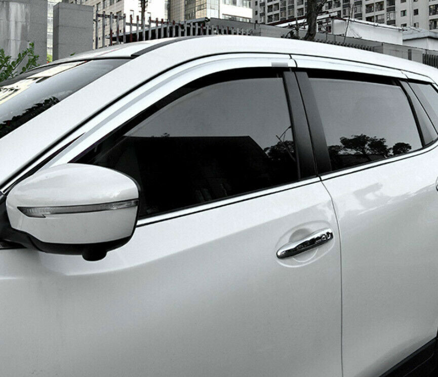 for Nissan Rogue 2014-2020 silver Window Visor Vent Sun Shade Rain Guard Shield