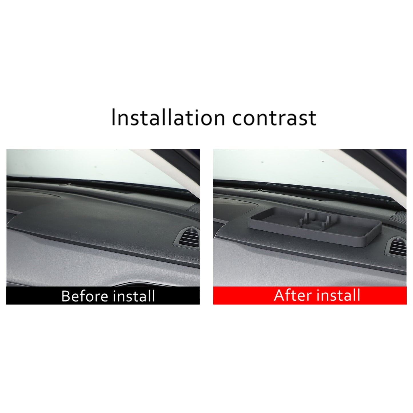 Passenger dashboard storage tray and phone holder mount for Subaru Crosstrek 2024+ n