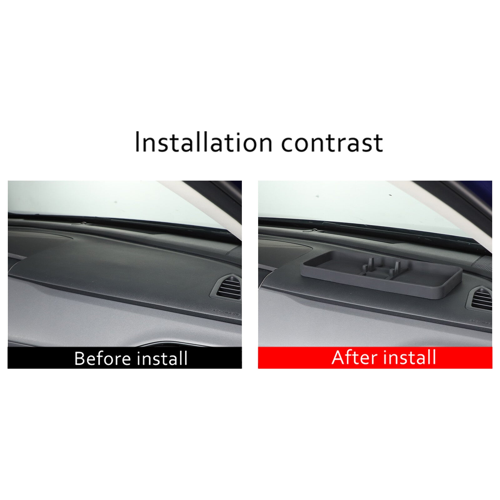 Passenger dashboard storage tray and phone holder mount for Subaru Crosstrek 2024+ n