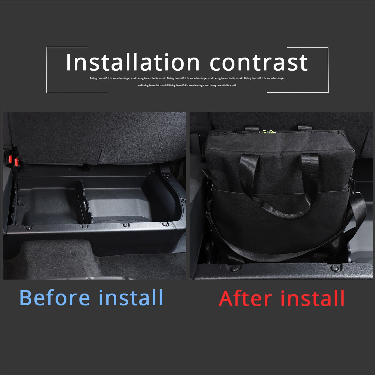 Multi-functional under- for seat storage bag for Tendera 2022-2024 n