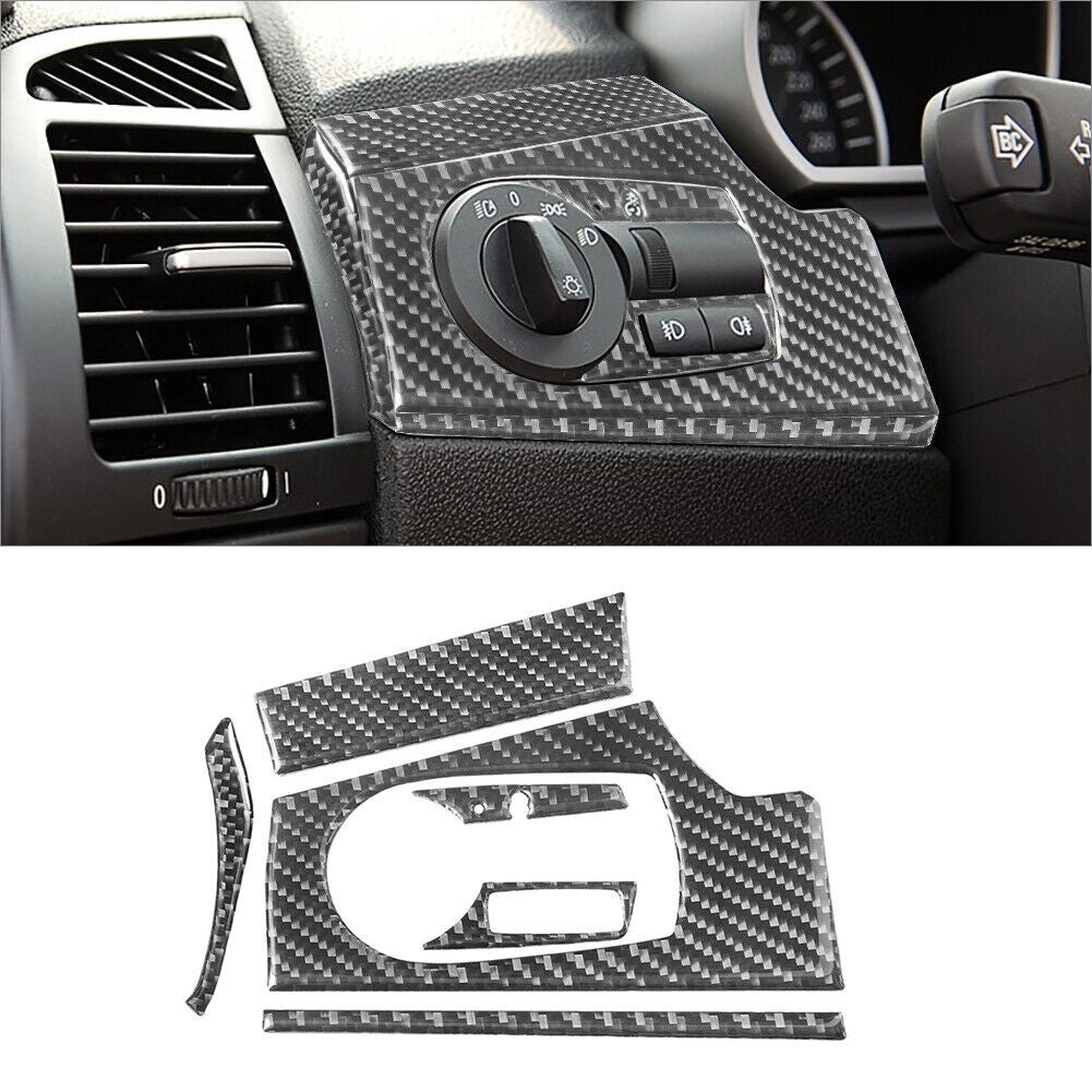 6-Piece Carbon Fiber Driver's Side Front Dashboard Cover Trim for BMW Z4 E85 2003-08