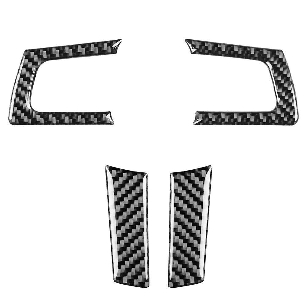Carbon Fiber Interior Steering Wheel Cover Trim For X3 F25 X4 F26 2011-2017 v