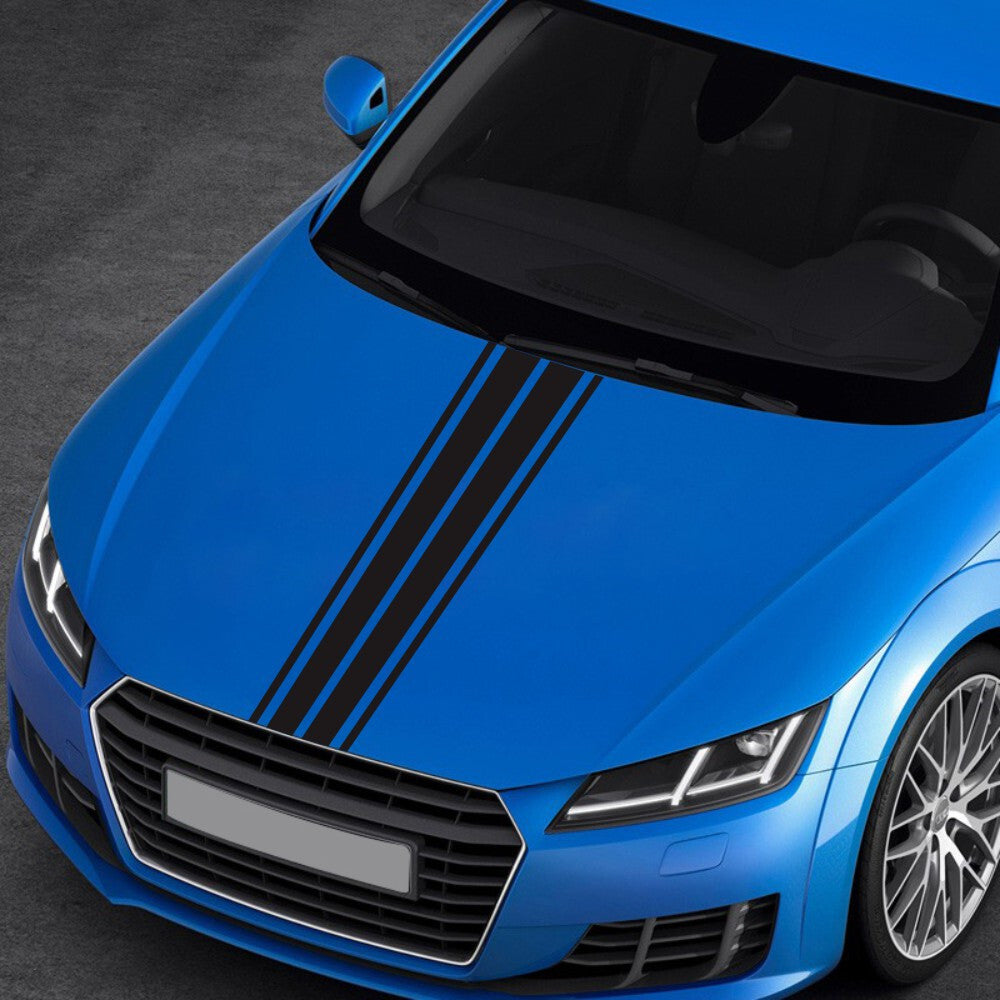 Racing Long Stripe Graphics Stickers Vinyl Film Decals For Car Hood Bonnet Decor