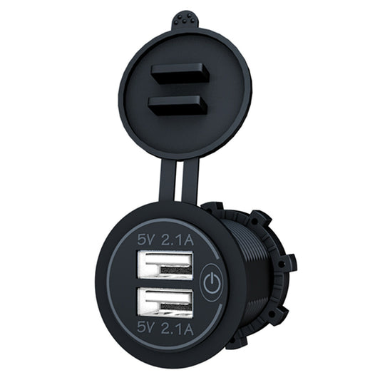Car Cigarette Lighter Socket Dual USB Fast for Charger Adapter w/ Wire and Terminal