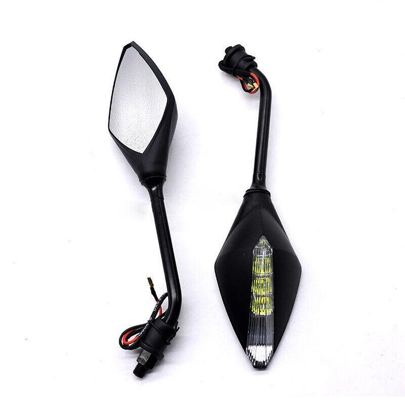 10mm Motorcycle LED Turn Signal Indicator Rearview Mirror (ABS Plastic) n