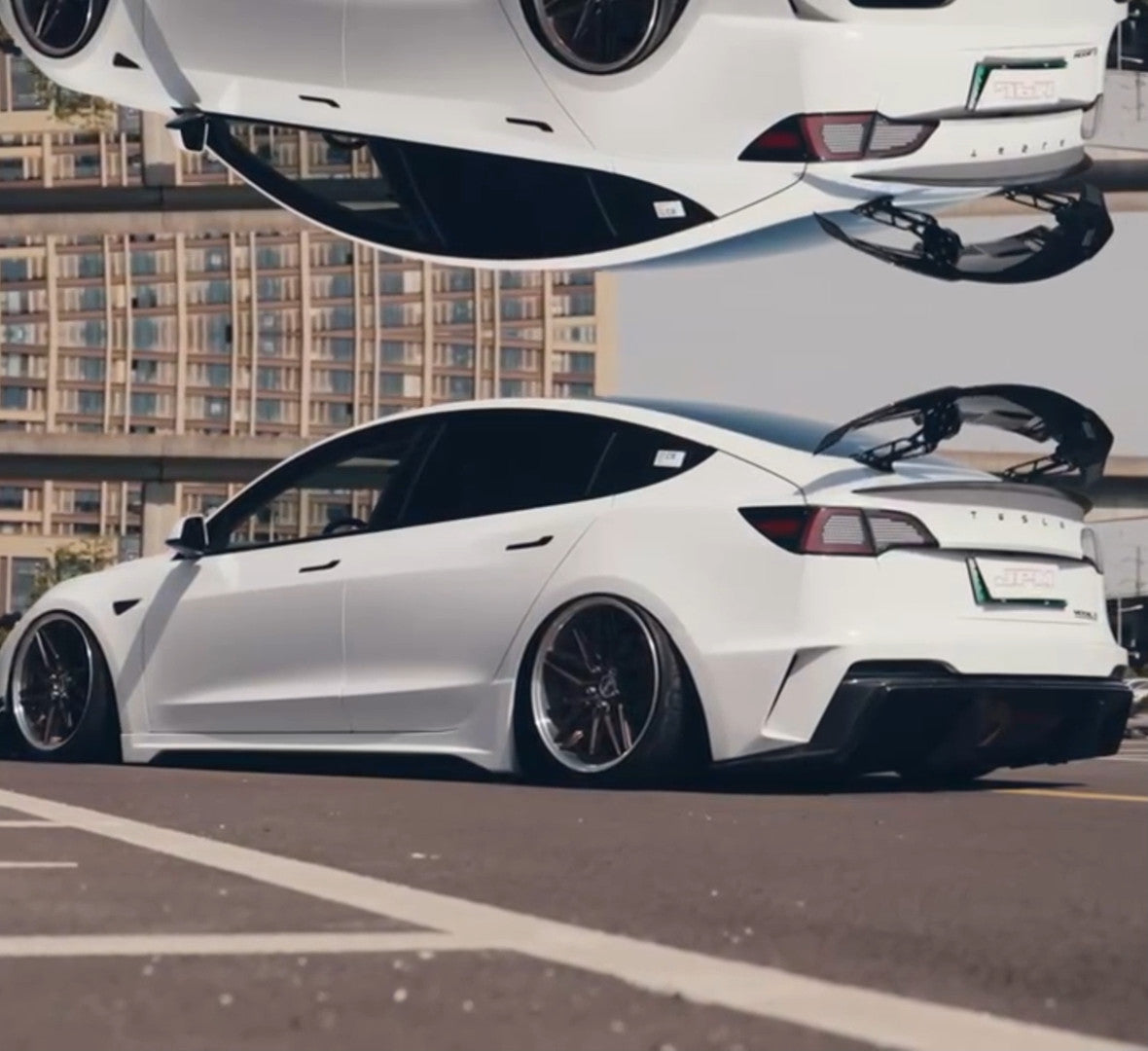 for Tesla model 3/S/Y Automatic Adjustable Trunk Tail Carbon Fiber Spoiler Wings