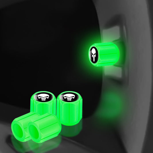 Green Universal Fluorescent Car Tire Valve Cap Luminous Bike Tire Valve Stem Cap Q