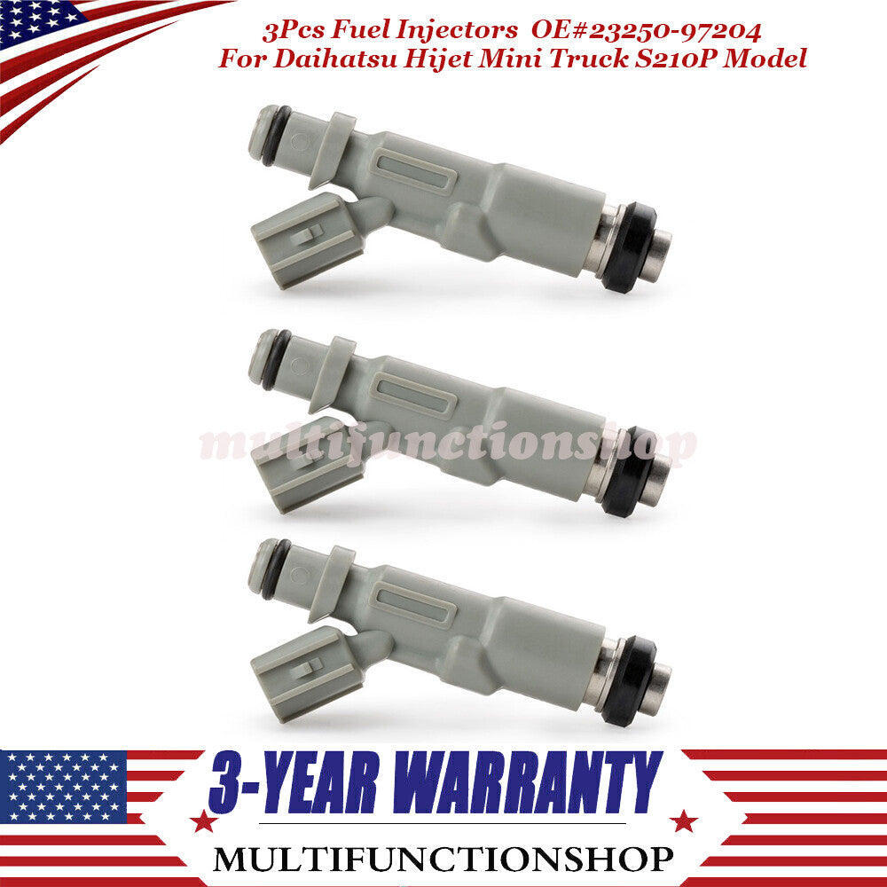 3-pack 23250-97204 fuel injectors for Daihatsu Hijet for mini -truck S210P model