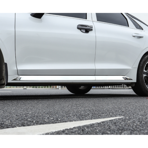 2021-2023 for Kia K5 Chrome Door Body Side Molding Skirt Guard Cover Trim Silver