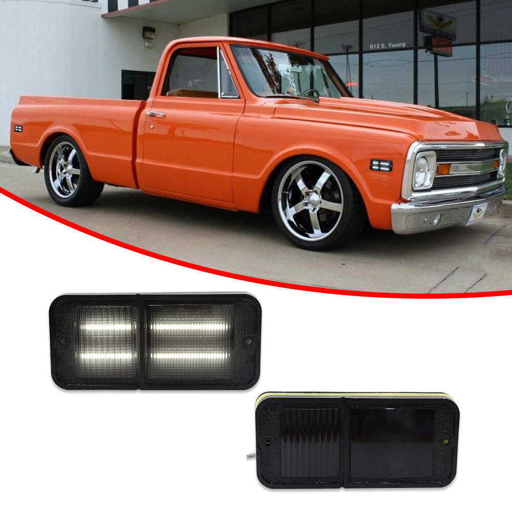 [Plug and Play] Smoky White LED Side Marker Lights for 68-72 for GMC C/K Trucks - v