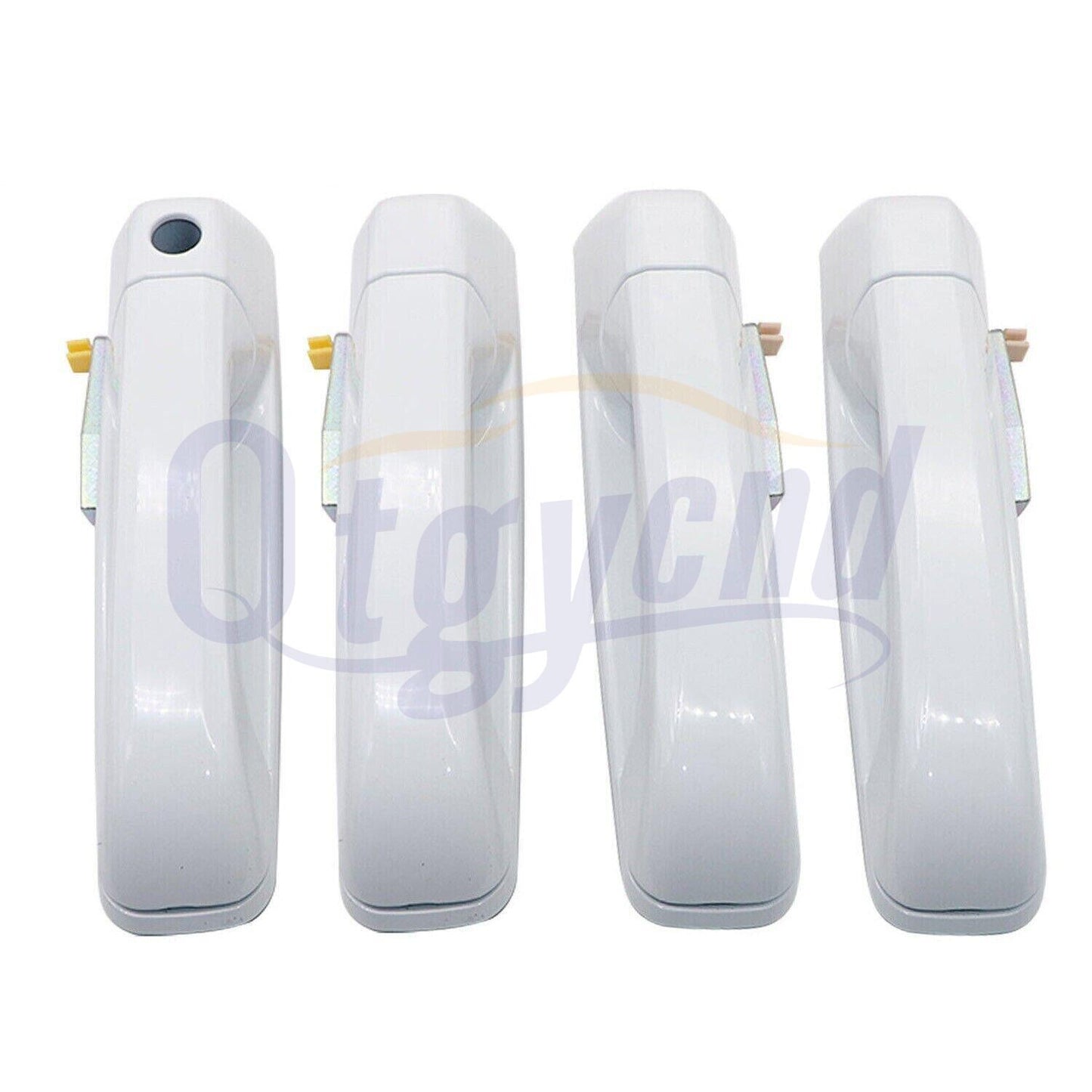 Front and rear handlebars, bright white 4-piece kit for 2012-2016, 2017-2018 for Dodge for Ram