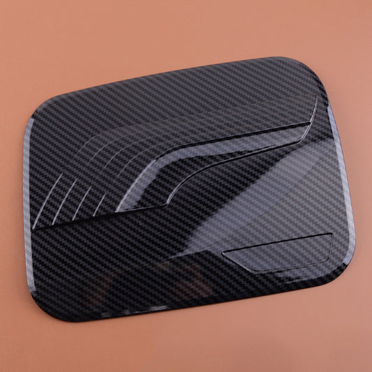 Carbon Fiber Style Fuel Oil Tank Cap Cover Trim Fit for Toyota RAV4 2019-2021